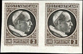 Vatican 72 - 76 Error Pairs VF Imperf Proofs, No Gum as Issued